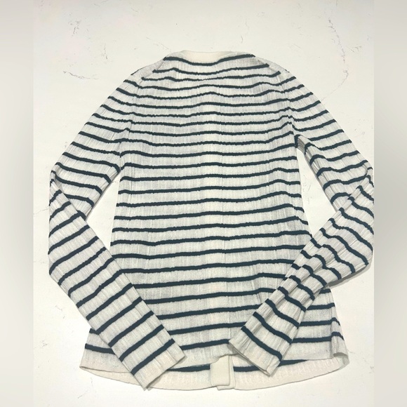 A.L.C. Black and White Striped Fisher Cardigan - Picture 2 of 4